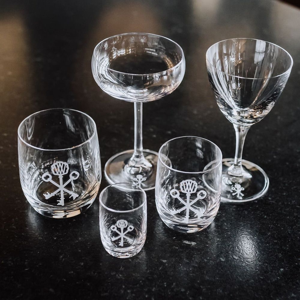 Signature Keys Coupe Cocktail Glasses (Set of 2)