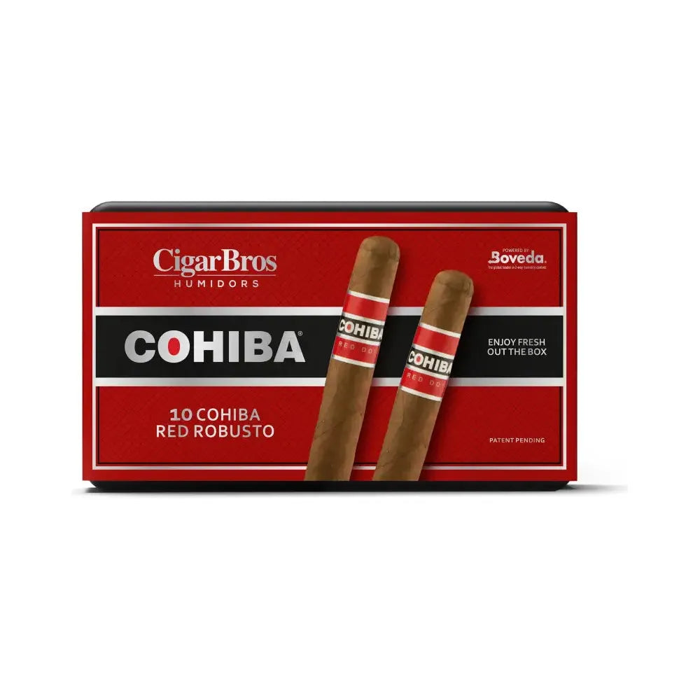 Cohiba Red Premium Cigars Set + Personal Humidor by CigarBros 10ct Cohiba Red Robusto + 7% Discount + FREE Humidor
